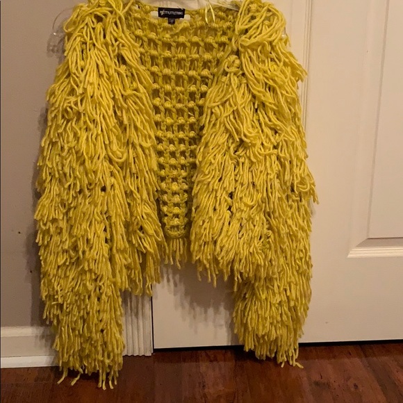 PrettyLittleThing Sweaters - Yellow shaggy sweater